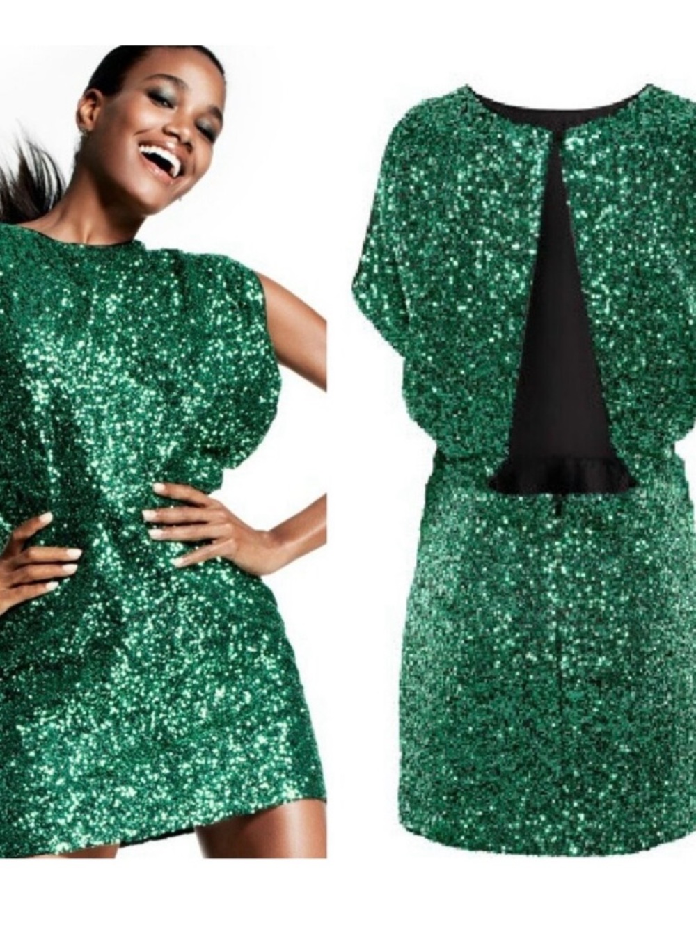 H&M Green Sequin Dress